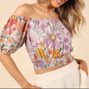 Petal and pup NWT floral crop top